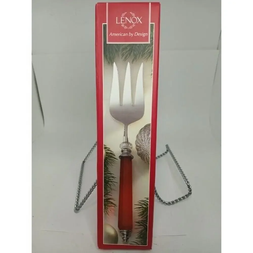 Lenox Holiday Jewel Cold Meat Fork 11.75
